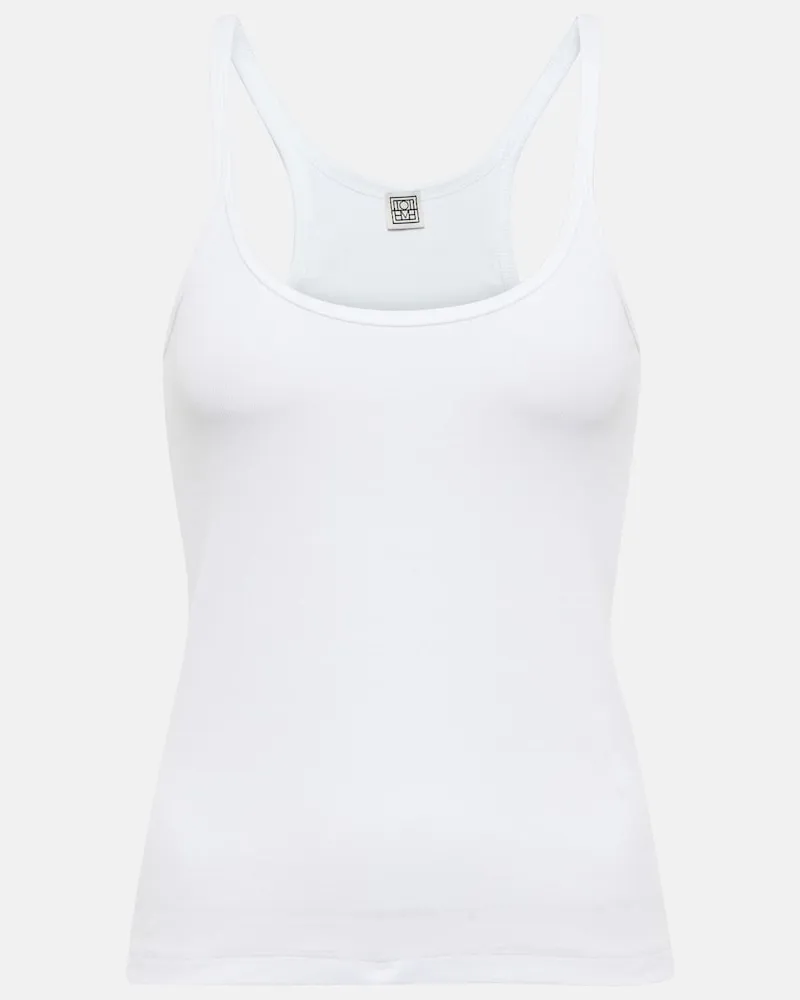 Totême Top in misto cotone Bianco