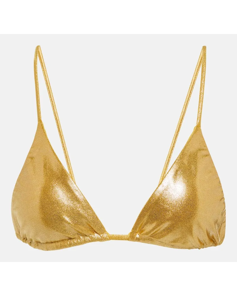 JADE SWIM Top bikini a triangolo Via Oro