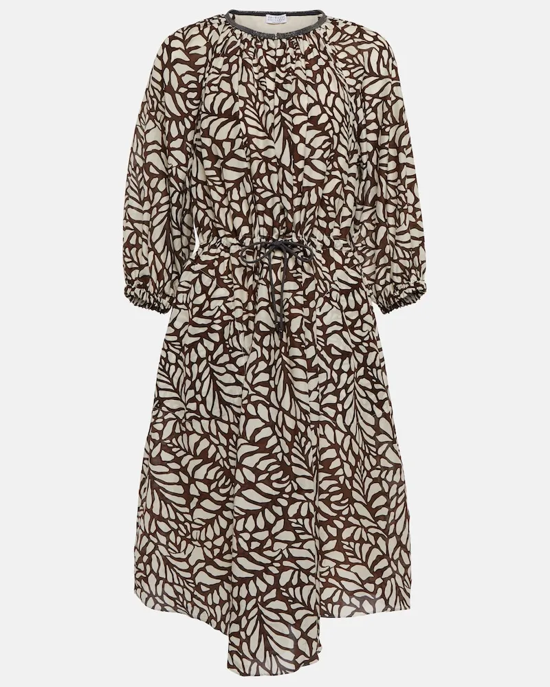 Brunello Cucinelli Miniabito in misto cotone Multicolore