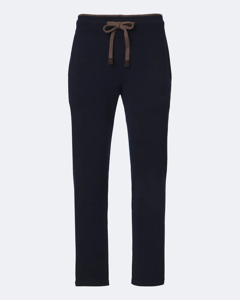Fedeli Pantaloni sportivi in cashmere Blu