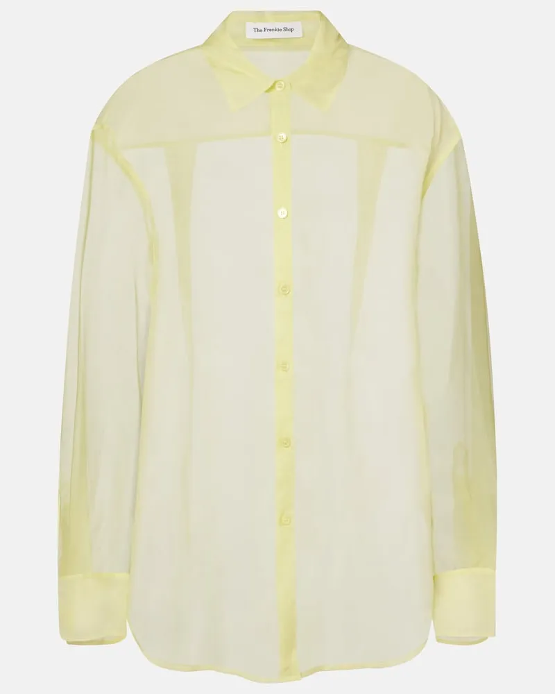 FRANKIE Shop Camicia Peri in misto seta Giallo
