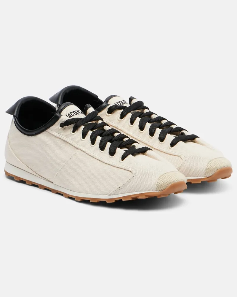 Jacquemus Sneakers in canvas con pelle Beige