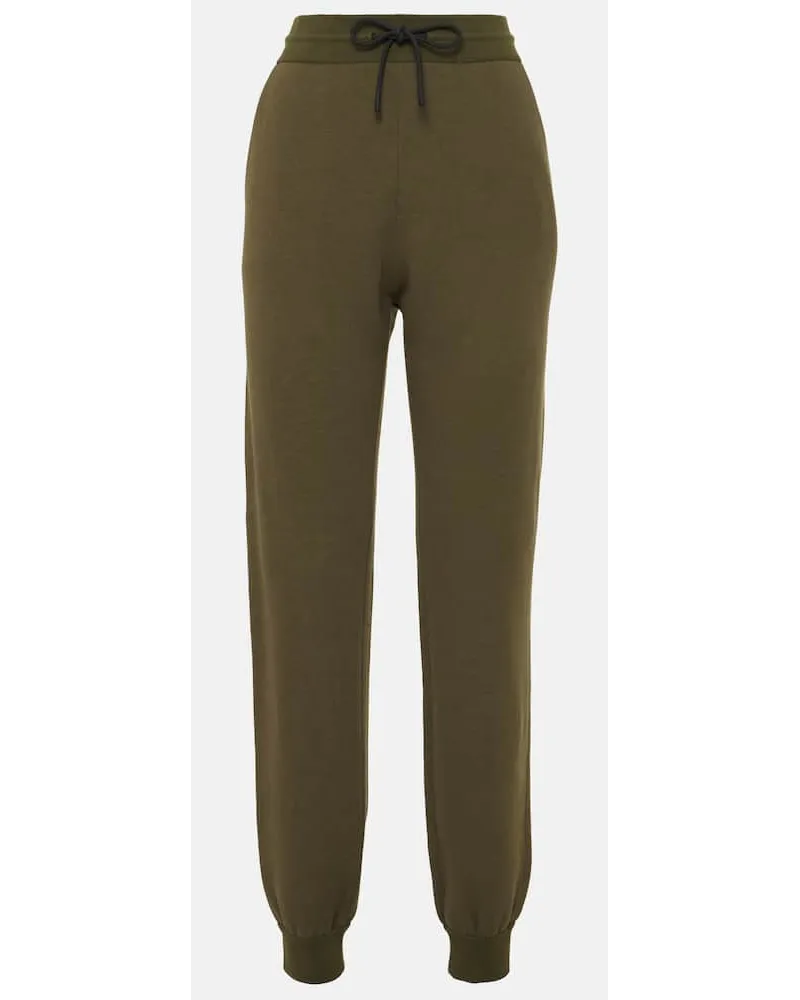 Loro Piana Pantaloni sportivi in cotone e cashmere Verde