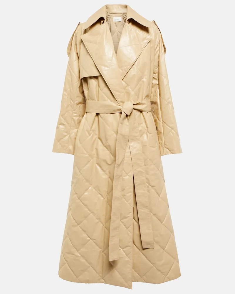 The Row Trench Agathon in pelle matelassÃ Beige