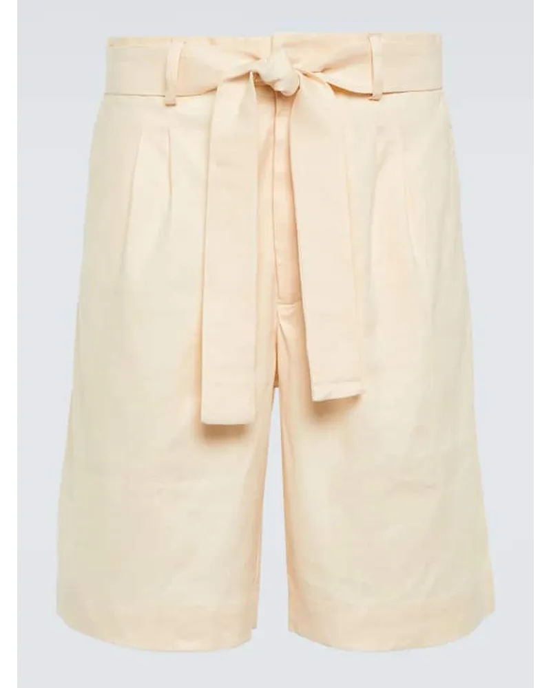 COMMAS Bermuda in twill di misto lino Bianco