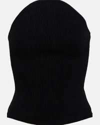 KHAITE Bustier Jericho in maglia a coste Nero