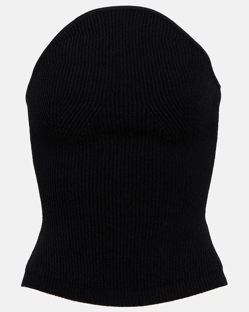 KHAITE Bustier Jericho in maglia a coste Nero