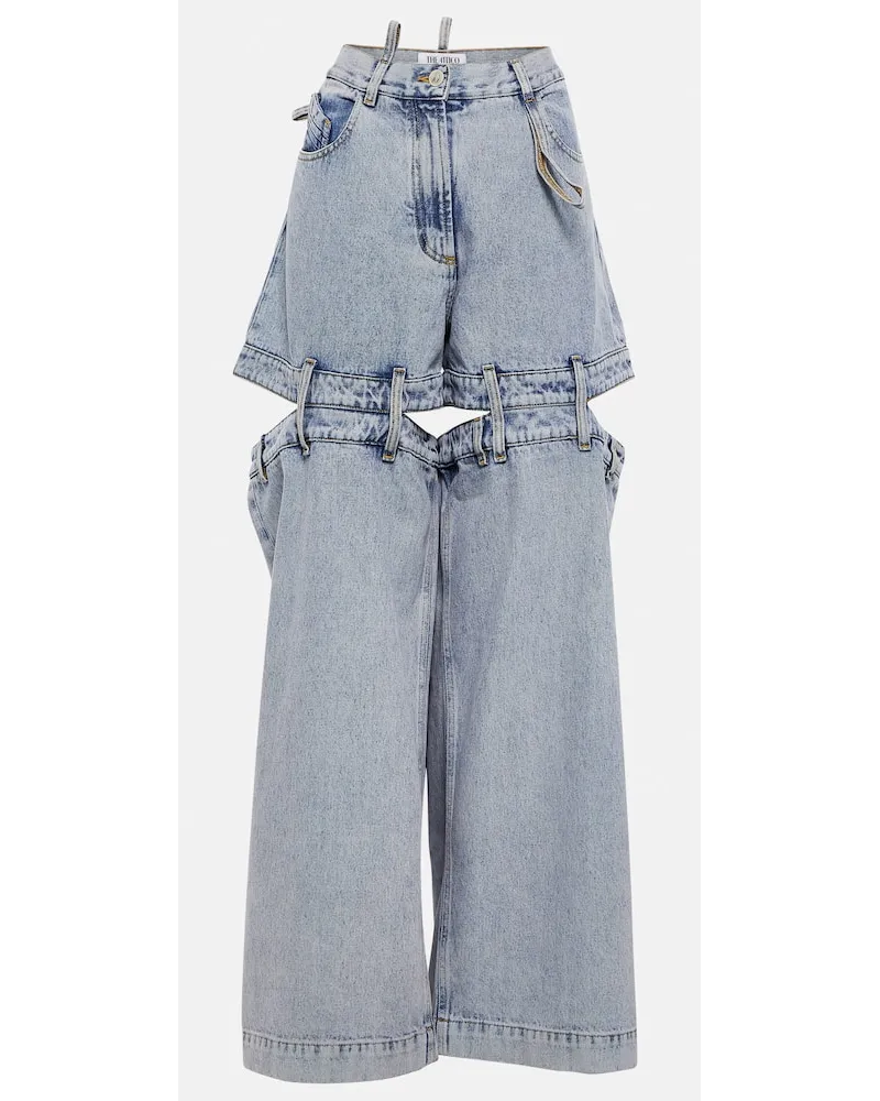 ATTICO Jeans a gamba larga e vita bassa Blu