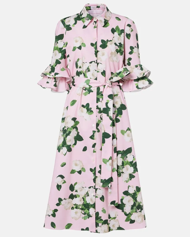 Carolina Herrera New York Abito chemisier in misto cotone Rosa