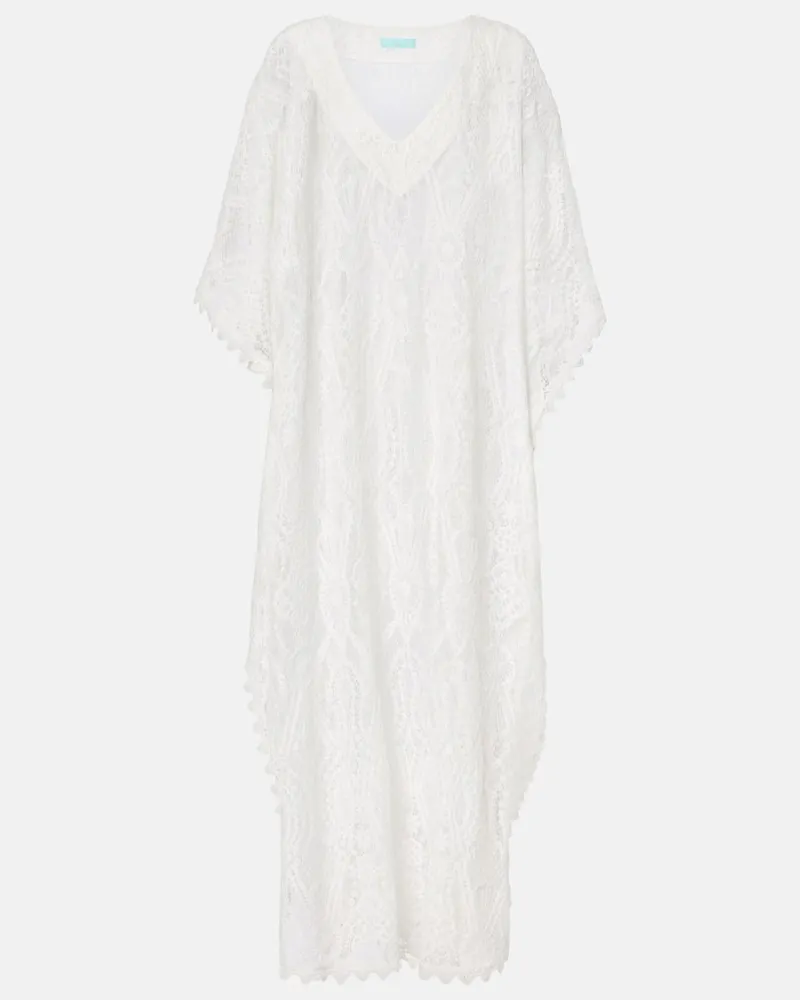 Melissa Odabash Abito mare Yasin in pizzo di misto cotone Bianco