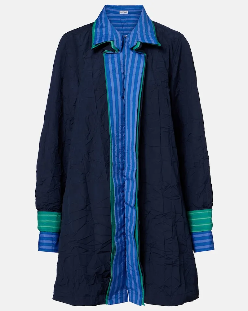 Loewe Abito chemisier in misto cotone Blu