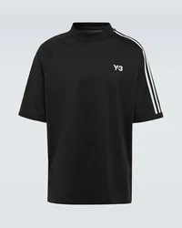 Y-3 T-shirt in jersey di misto cotone Nero