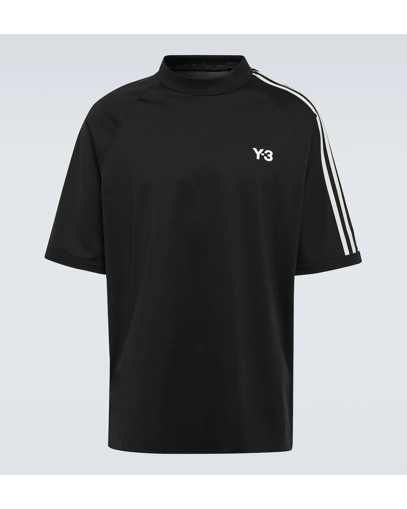Y-3 T-shirt in jersey di misto cotone Nero