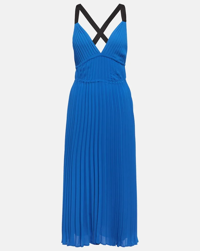 Proenza Schouler White Label - Abito lungo Broomstick a pieghe Blu