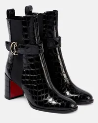 Christian Louboutin Stivaletti CL in pelle stampata Nero