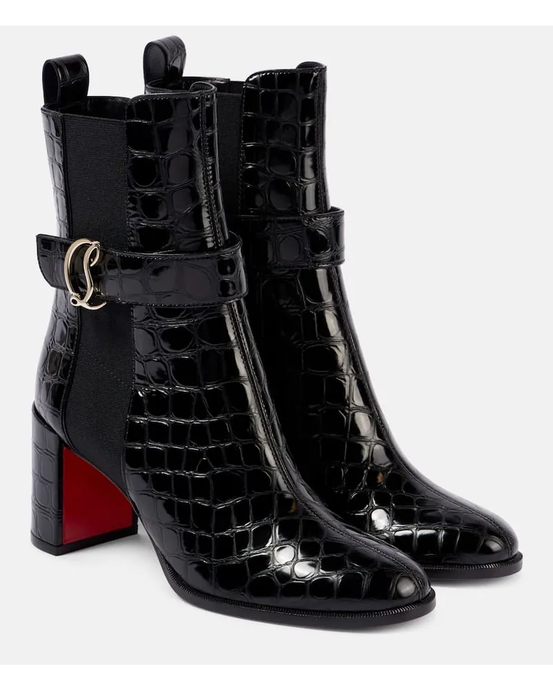 Christian Louboutin Stivaletti CL in pelle stampata Nero