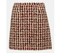 Minigonna in tweed di misto lana