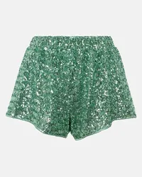 Oséree Oséree Shorts con paillettes Verde