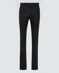 AMI Paris Pantaloni slim in lana vergine Nero