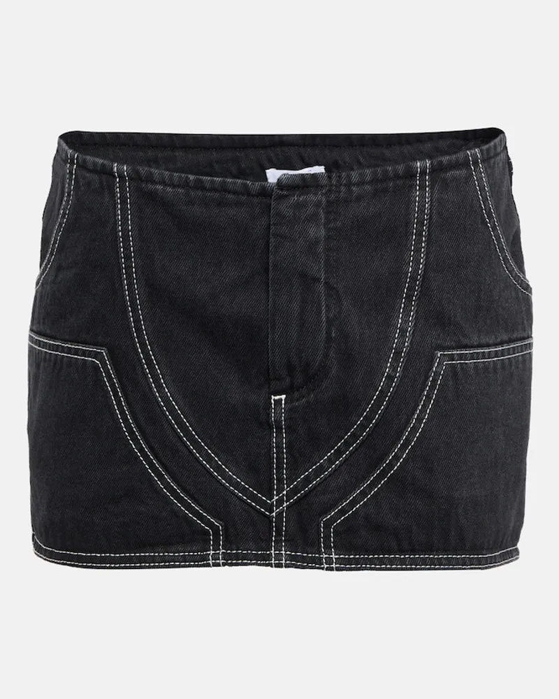 OFF-WHITE Minigonna di jeans a vita bassa Nero