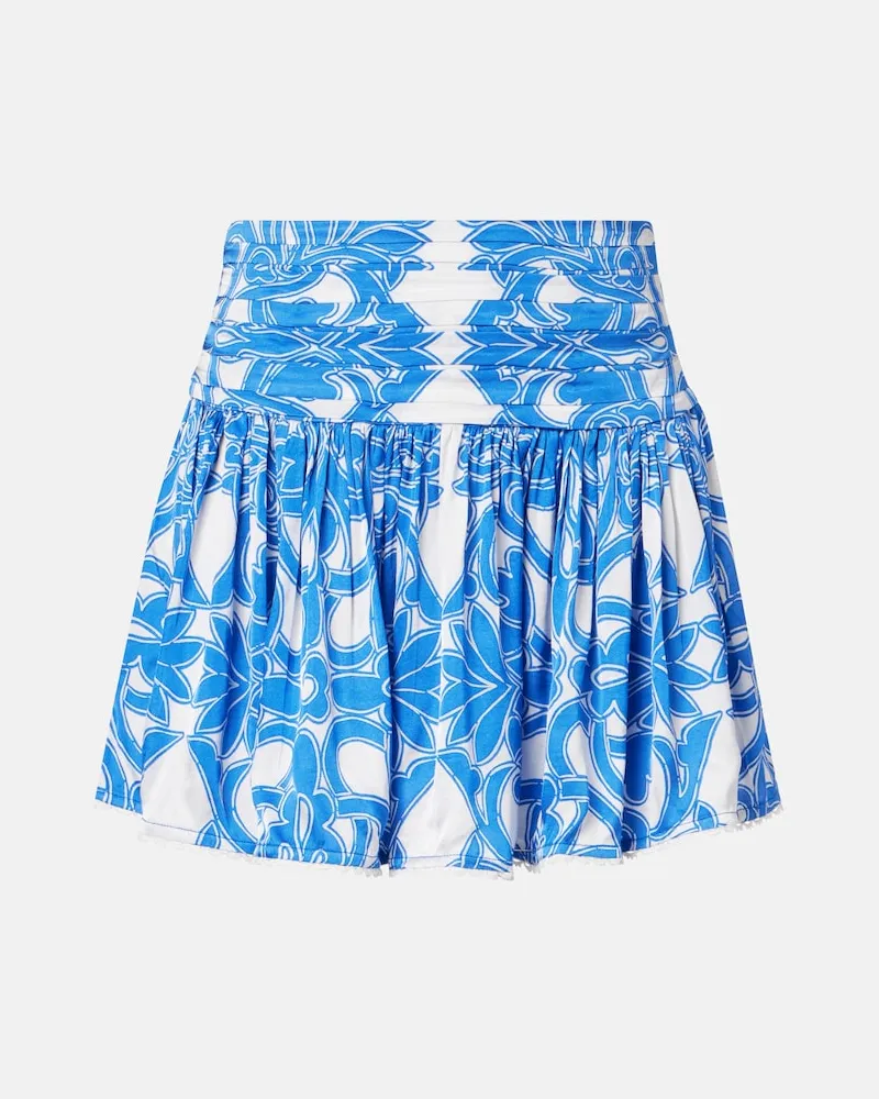 Poupette St Barth Minigonna Colleen con stampa floreale Blu