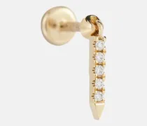 Orecchino singolo Eternity Bar Threaded in oro 18kt con diamanti