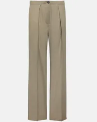 Acne Studios Pantaloni a vita alta e gamba larga Grigio