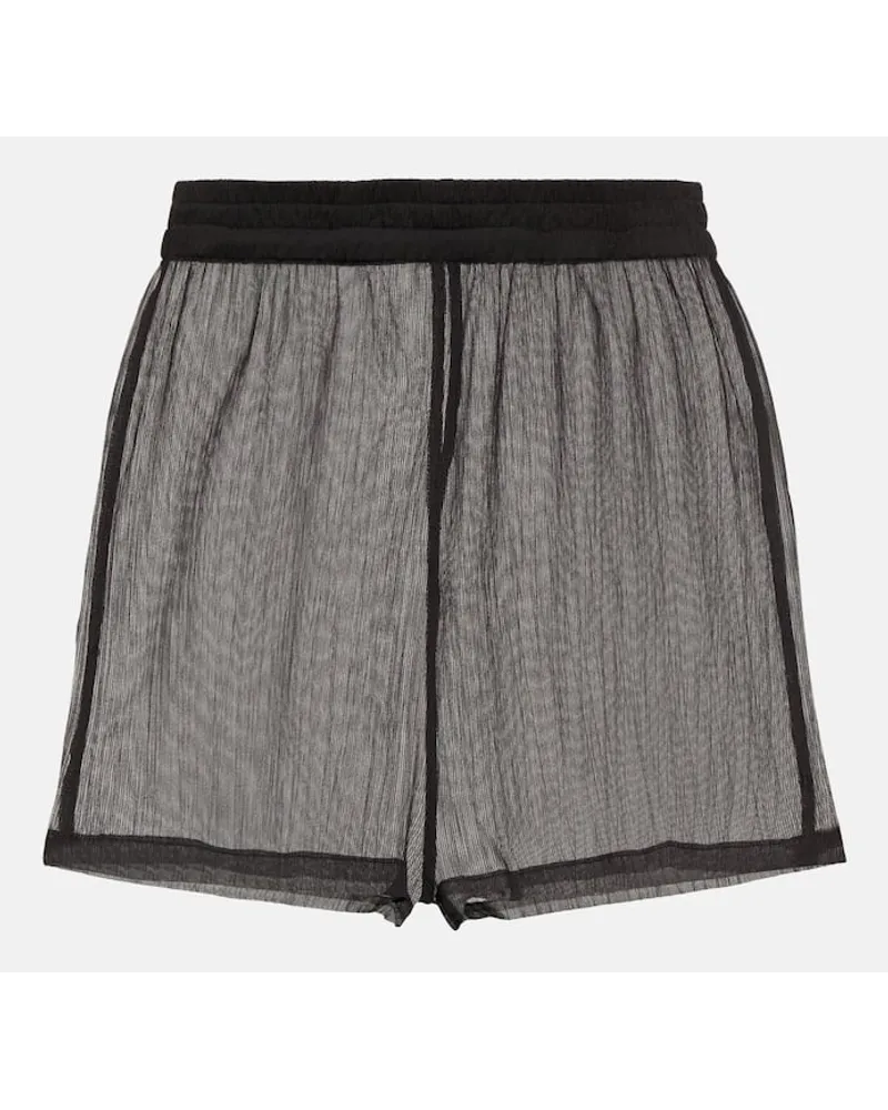 JADE SWIM Shorts trasparenti a vita alta Blu
