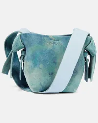 Acne Studios Borsa a tracolla Musubi Micro in suede Blu