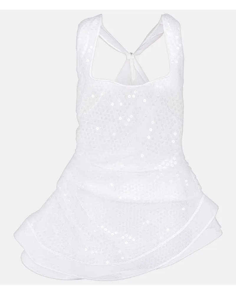 Jacquemus Top Le Perle con paillette Bianco