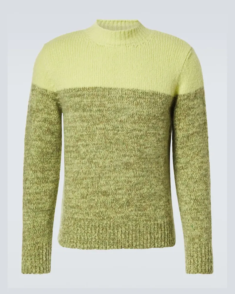 Dries van Noten Pullover in misto alpaca Verde