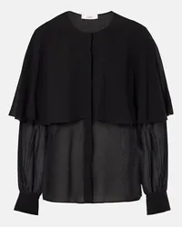 Chloé Chloé Blusa in georgette di seta Nero