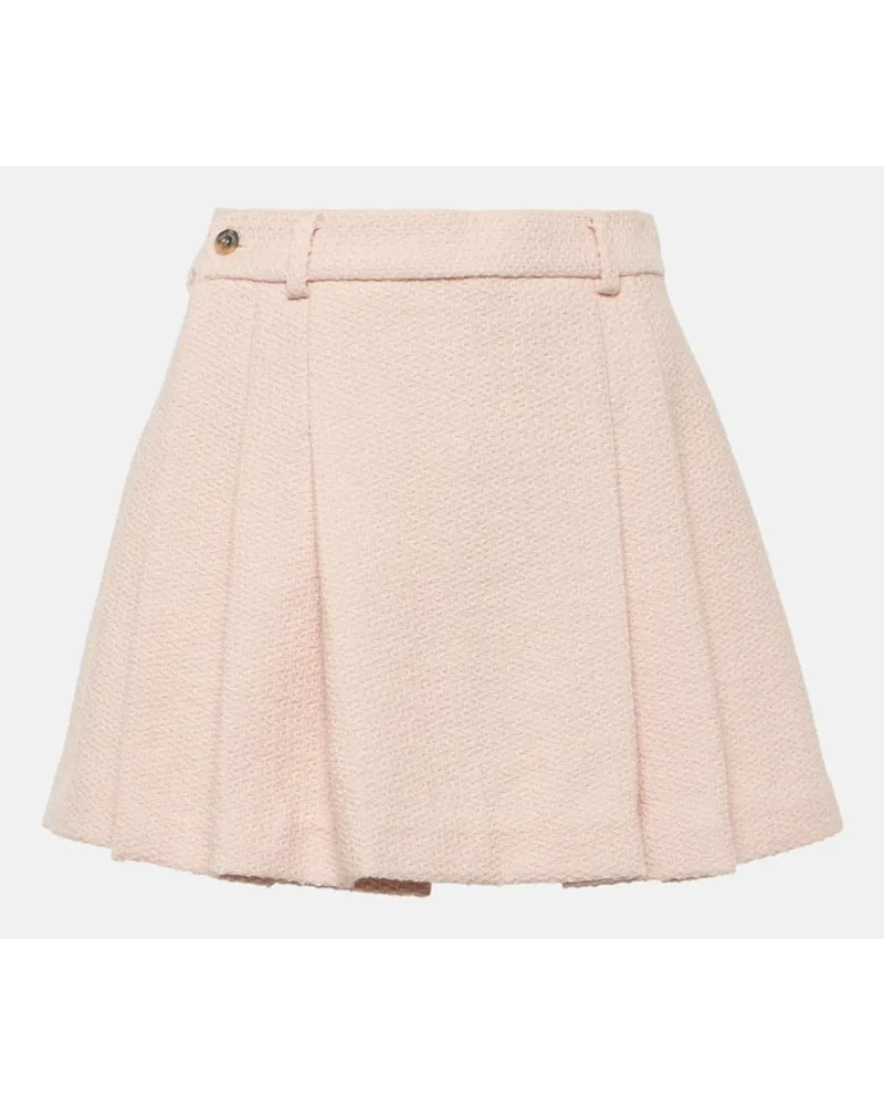THE MANNEI Minigonna Bran in misto lana plissÃ Rosa