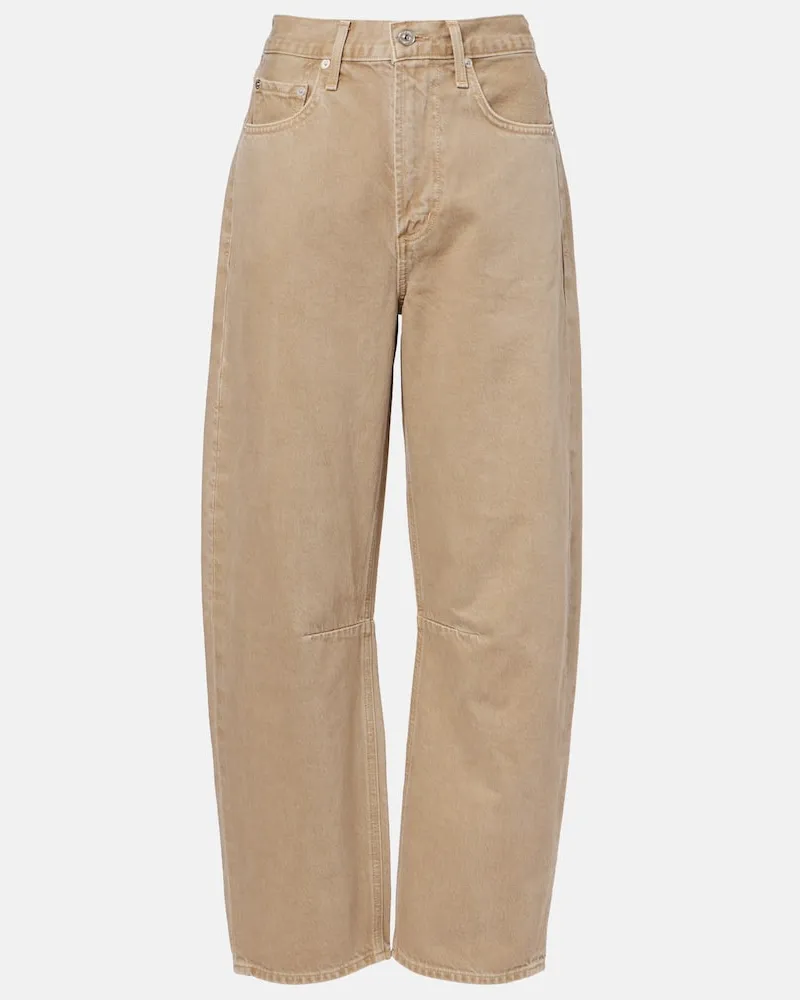 Citizens of humanity Pantaloni Miro barrel in twill di cotone Beige