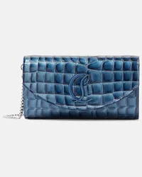 Christian Louboutin Clutch Loubi54 in pelle Blu