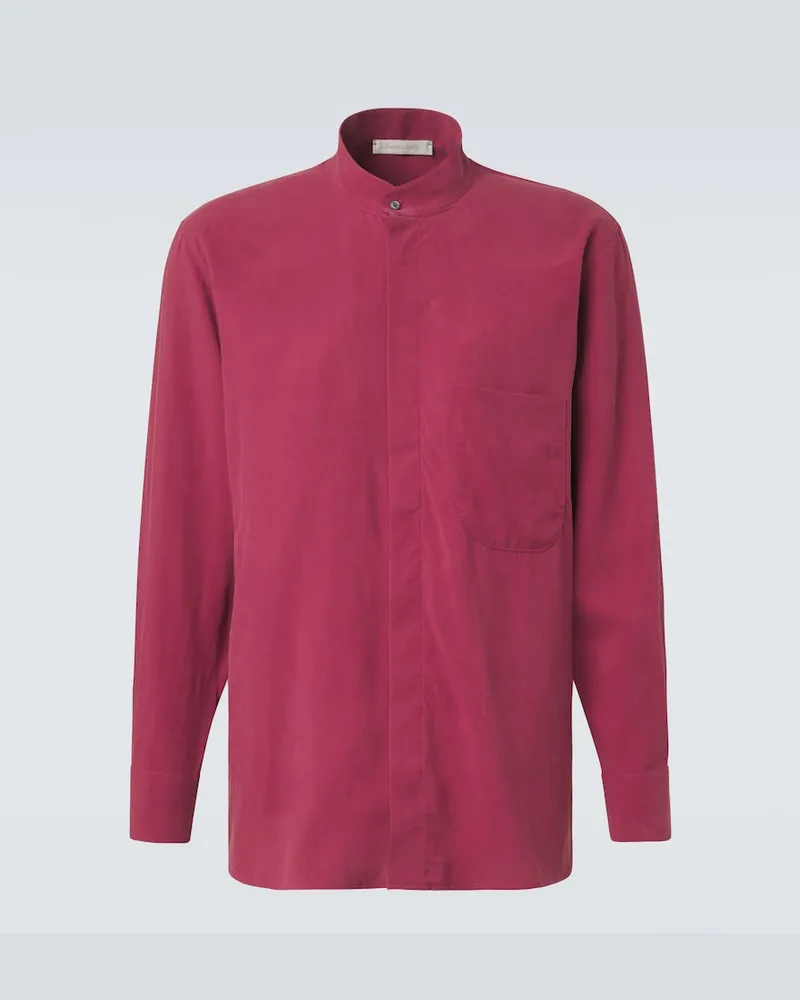 SAMAN AMEL Camicia in seta Borgogna