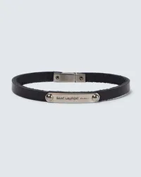 Saint Laurent Bracciale in pelle Nero