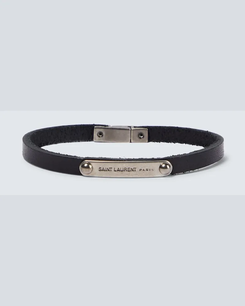 Saint Laurent Bracciale in pelle Nero