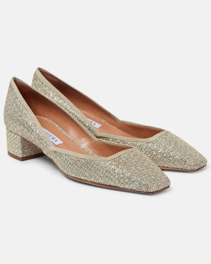 Aquazzura Pumps Maia 35 in tweed Argento