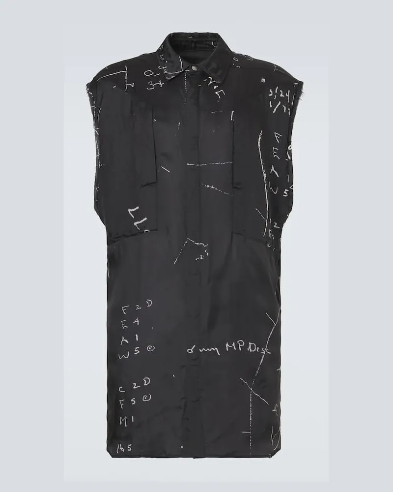 Rick Owens Camicia Jumbo con stampa Nero