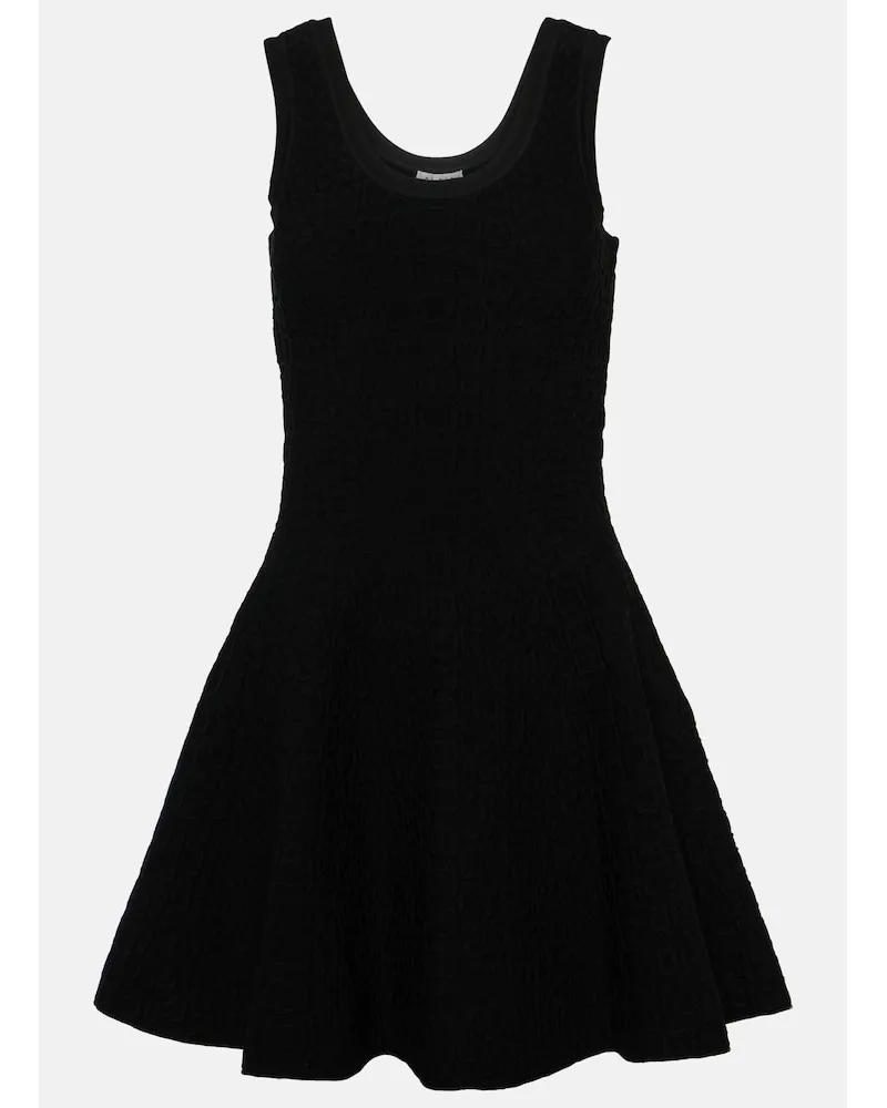 Alaïa AlaÃ¯a Miniabito con stampa coccodrillo Nero