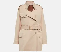 TOD'S Trench in cotone con pelle Beige
