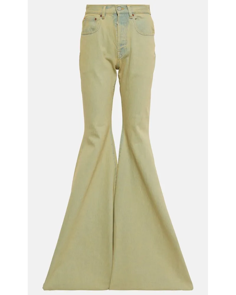 VETEMENTS Jeans flared a vita alta Blu