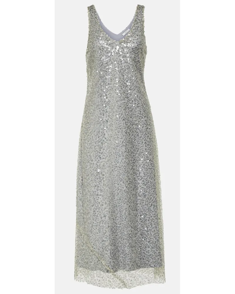 Vince Abito midi Lucite con paillettes Argento