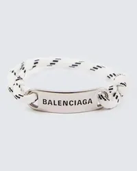 Balenciaga Bracciale con logo Bianco