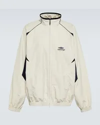 Balenciaga Felpa 3B Sports Icon con zip Bianco