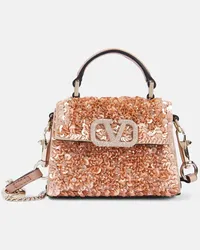 Valentino Garavani Borsa a mano VSling con paillettes Rosa