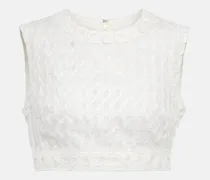 Top cropped in macramé