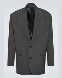 Acne Studios Blazer da abito oversize gessato Grigio