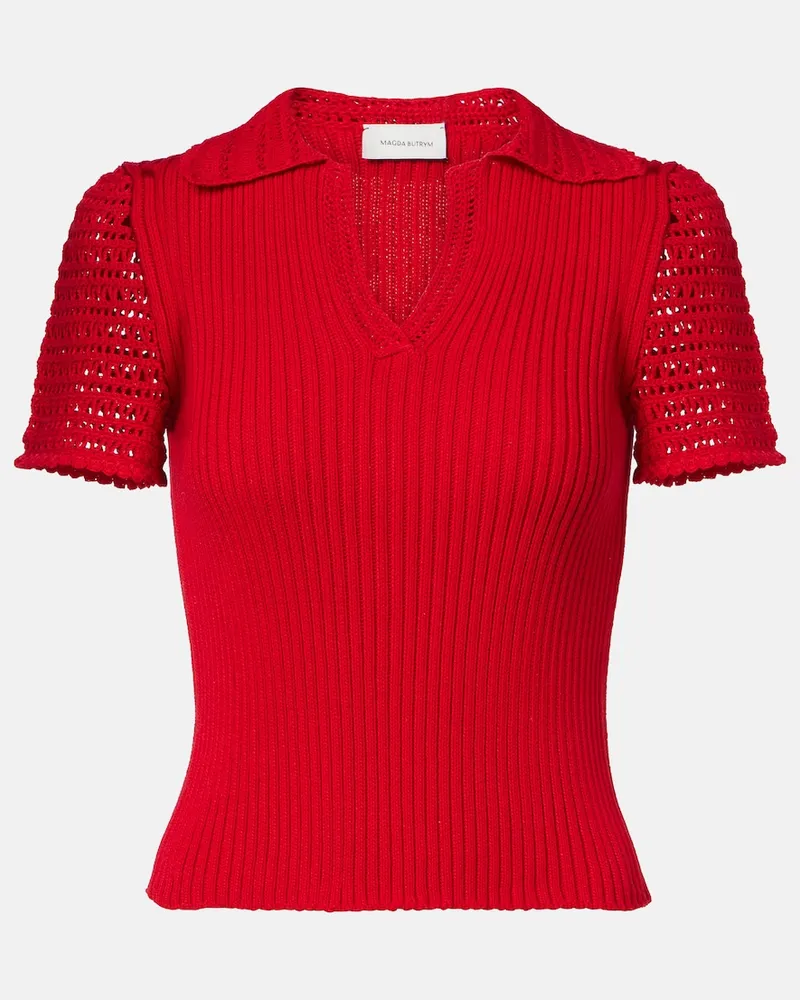 Magda Butrym Polo in cotone Rosso